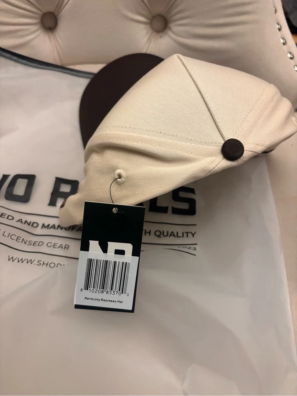 Kentucky Wildcats No Rivals Espresso Snapback Hat Cream Brown NCAA Adjustable
